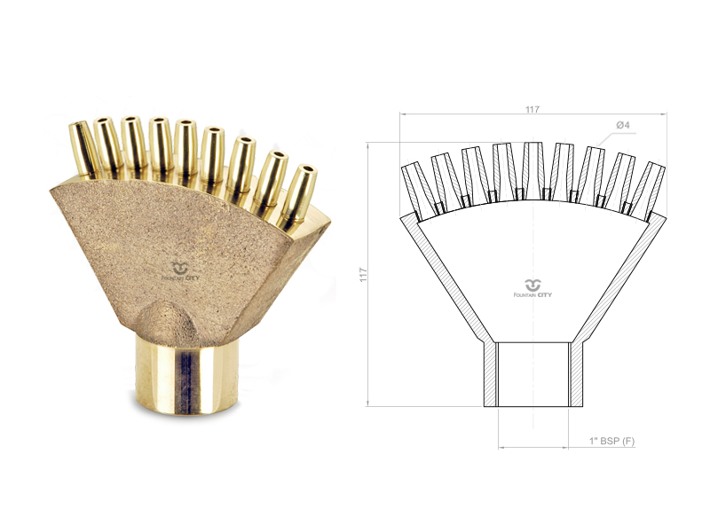 Фонтанная насадка FCI "Fan Jet" 9-4