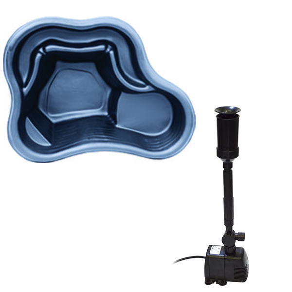 Комплект №2 Пластиковый пруд 135л. + Насос "Super Pond" HJ-1543