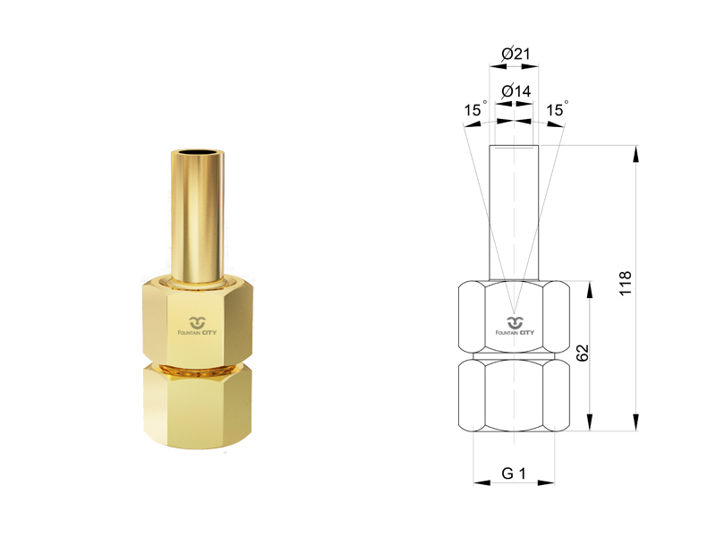 Фонтанная насадка FC "Комета" внутренняя резьба
