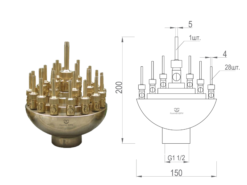 Фонтанная насадка FCH "Vulcan"