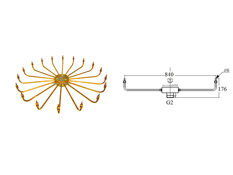 Фонтанная насадка FC "Паук" 18