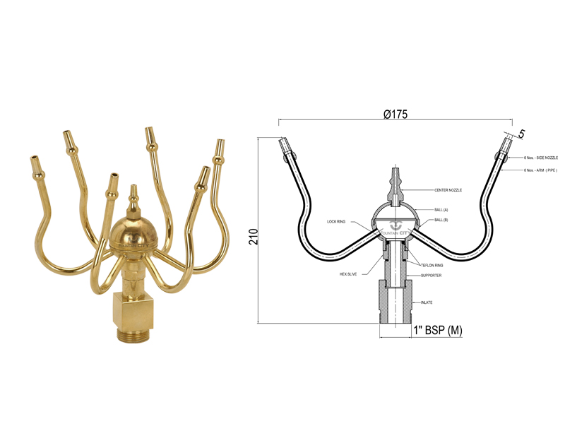 Фонтанная насадка FCI "Pirouette"