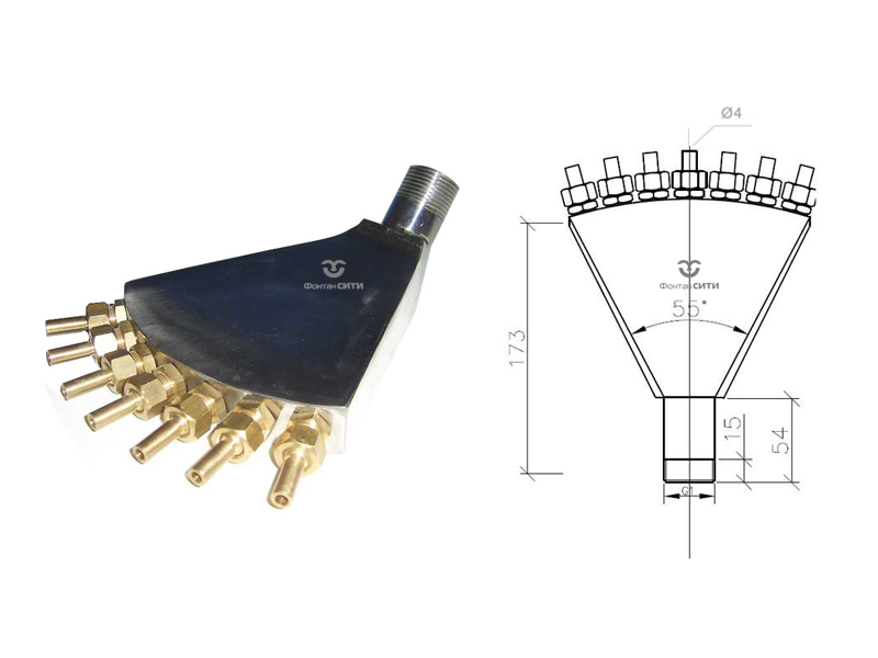 Фонтанная насадка FC "Веер" R7