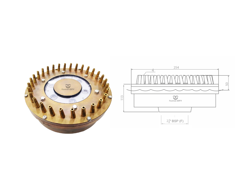 Фонтанная насадка с подсветкой FCI "LED nozzles" 30/4 RGB
