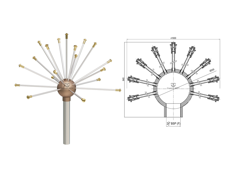 Фонтанная насадка FCI "Water hemisphere" 1000 мм.