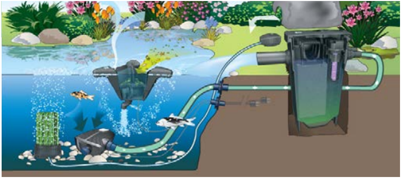Фильтрация воды в прудах и бассейнах